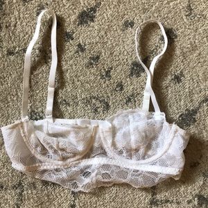 H&M white lace bra